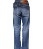 Dsquared² Blue Washed Cotton Mid Waist Straight Jeans