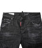 Dsquared² Black Washed Cotton Mid Waist Skinny Jeans