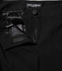 Dolce & Gabbana Black Wool Mid Waisted Tapered Dress Pants
