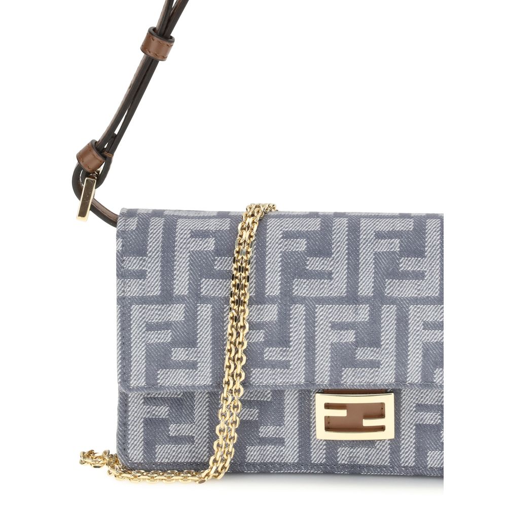 Pochette en jean Fendi FF