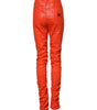 Dolce & Gabbana Orange Cotton High Waisted Denim Jeans