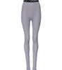 Dolce & Gabbana Gray Nylon DG Logo Mid Waisted Leggings Pants