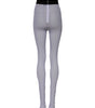 Dolce & Gabbana Gray Nylon DG Logo Mid Waisted Leggings Pants
