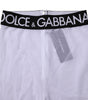 Dolce & Gabbana Gray Nylon DG Logo Mid Waisted Leggings Pants