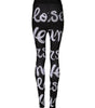 Dolce & Gabbana Black Polyester Logo Print Mid Waisted Pants