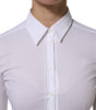 Chemise à manches longues et col en coton blanc Dolce & Gabbana