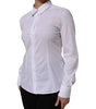 Chemise à manches longues et col en coton blanc Dolce & Gabbana