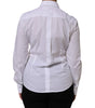 Chemise à manches longues et col en coton blanc Dolce & Gabbana