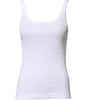 Dolce & Gabbana White Cotton Sleeveless Round Neck Tank Top