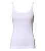 Dolce & Gabbana White Cotton Sleeveless Round Neck Tank Top