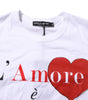 Dolce & Gabbana White Cotton Graphic Print Crew Neck T-shirt