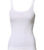 Dolce & Gabbana White Cotton Sleeveless Round Neck Tank Top