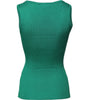 Dolce & Gabbana Green Silk Sleeveless Round Neck Tank Top
