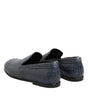 Mocassins à enfiler en cuir exotique bleu Dolce &amp; Gabbana pour hommes