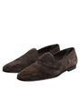 Mocassins à enfiler en cuir velours marron Dolce &amp; Gabbana