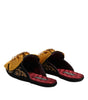 Dolce & Gabbana Multicolor Embellished Flat Sandals Shoes