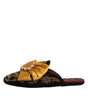 Dolce & Gabbana Multicolor Embellished Flat Sandals Shoes