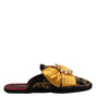 Dolce & Gabbana Multicolor Embellished Flat Sandals Shoes