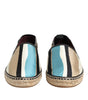 Dolce & Gabbana Multicolor Stripes Canvas Flat Espadrille Shoes