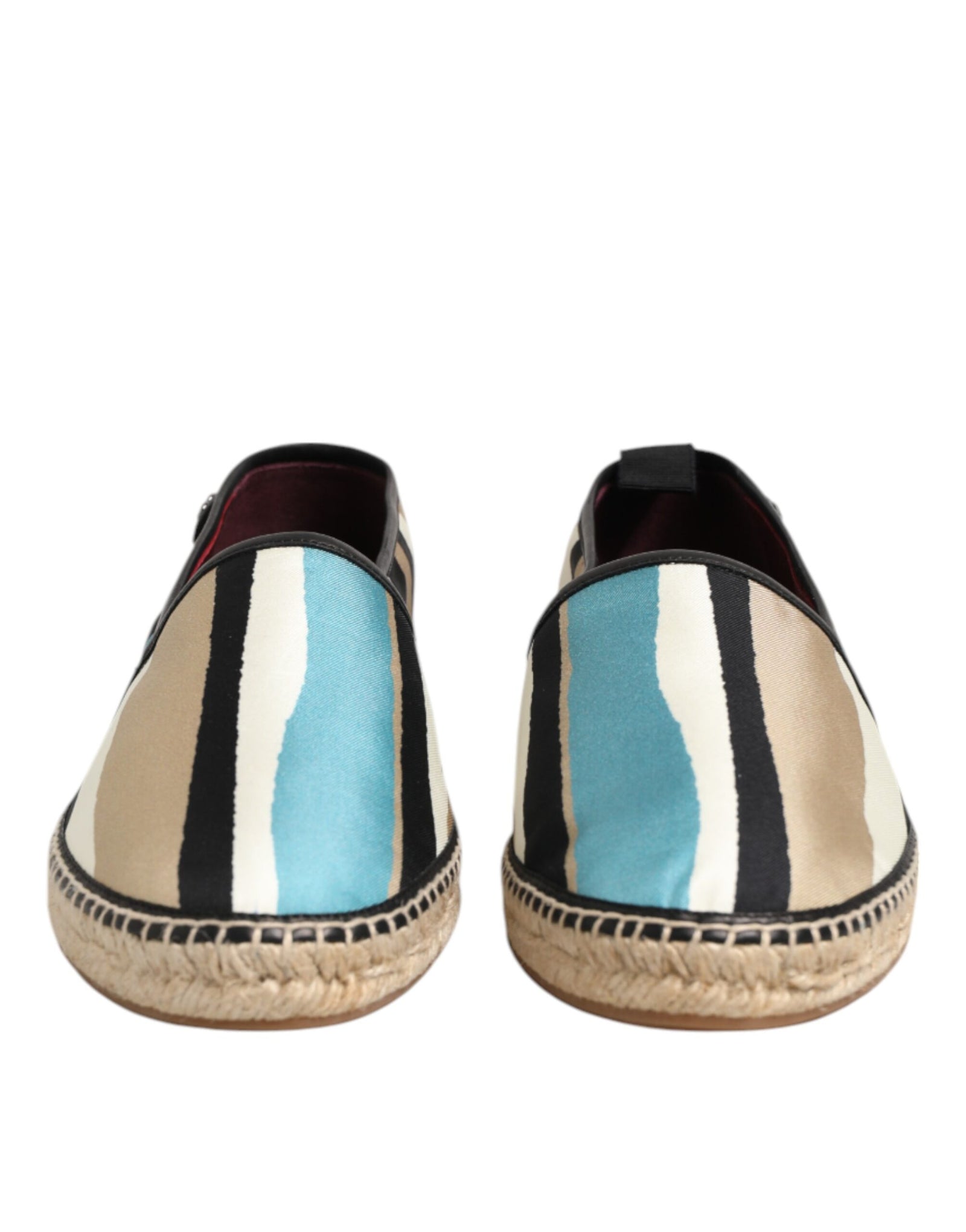 Dolce &amp; Gabbana Espadrilles plates en toile à rayures multicolores