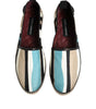 Dolce & Gabbana Multicolor Stripes Canvas Flat Espadrille Shoes