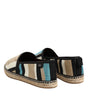 Dolce & Gabbana Multicolor Stripes Canvas Flat Espadrille Shoes