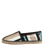 Dolce & Gabbana Multicolor Stripes Canvas Flat Espadrille Shoes