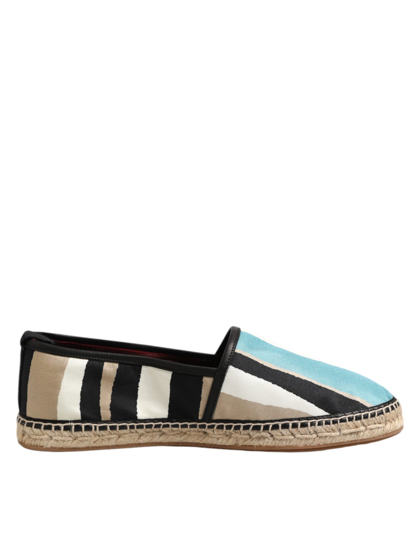 Dolce &amp; Gabbana Espadrilles plates en toile à rayures multicolores