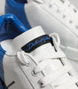 Dolce &amp; Gabbana White Blue Low Top Leather Sneakers Shoes
