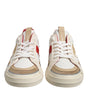 Dolce & Gabbana Multicolor Leather Low Top Sneakers Shoes