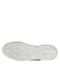 Dolce &amp; Gabbana White Black Logo Low Top Leather Sneakers Shoes