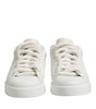 Dolce & Gabbana White Logo Lace Up Low Top Men Sneakers Shoes