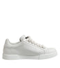 Dolce & Gabbana White Logo Lace Up Low Top Men Sneakers Shoes