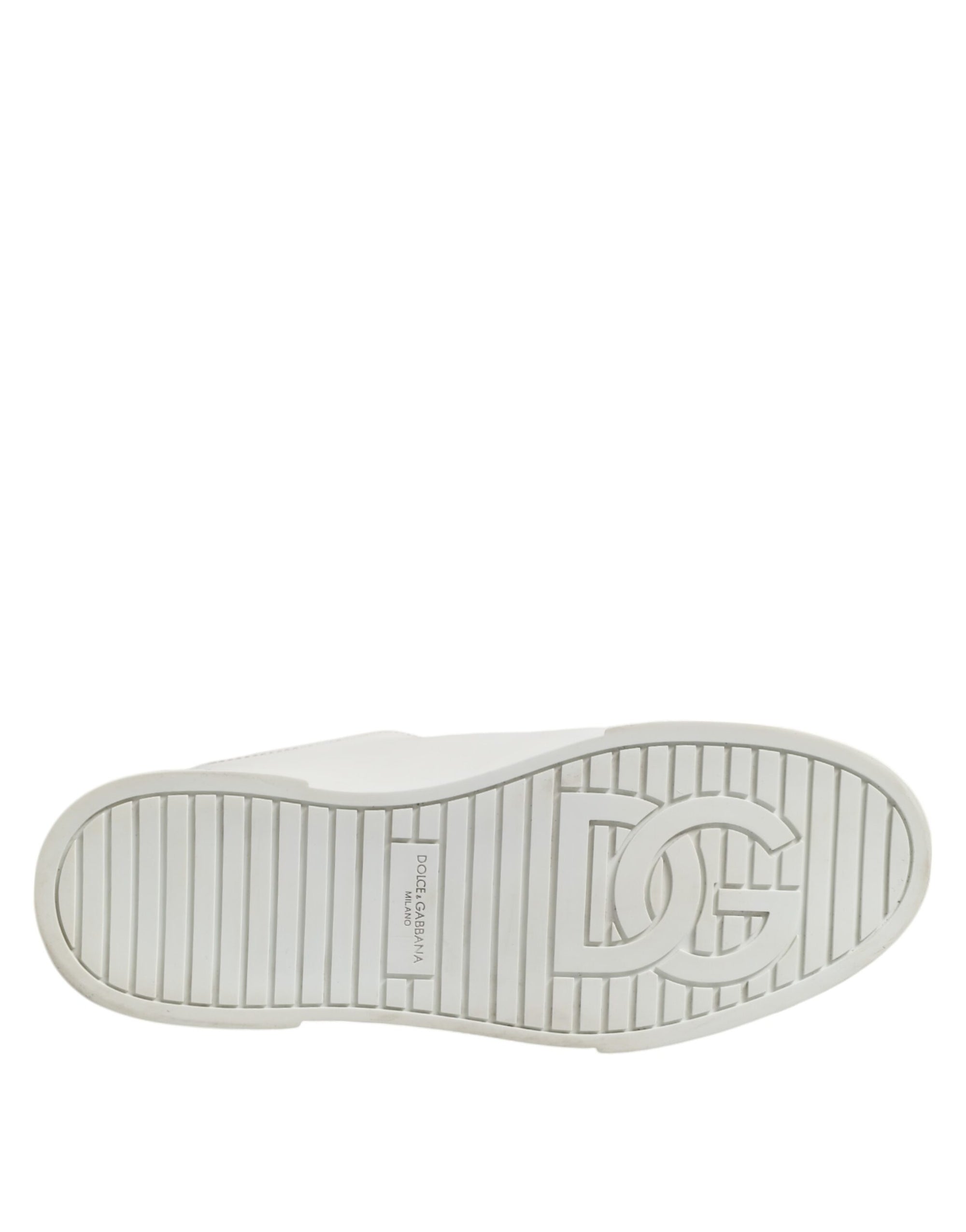 Dolce & Gabbana White Logo Lace Up Low Top Men Sneakers Shoes