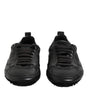 Dolce & Gabbana Black Leather Lace Up Low Top Sneakers Shoes