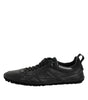 Dolce & Gabbana Black Leather Lace Up Low Top Sneakers Shoes