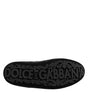 Dolce & Gabbana Black Leather Lace Up Low Top Sneakers Shoes