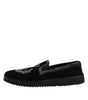 Mocassins noirs à couronne brodée Dolce &amp; Gabbana