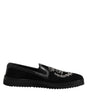 Mocassins noirs à couronne brodée Dolce &amp; Gabbana
