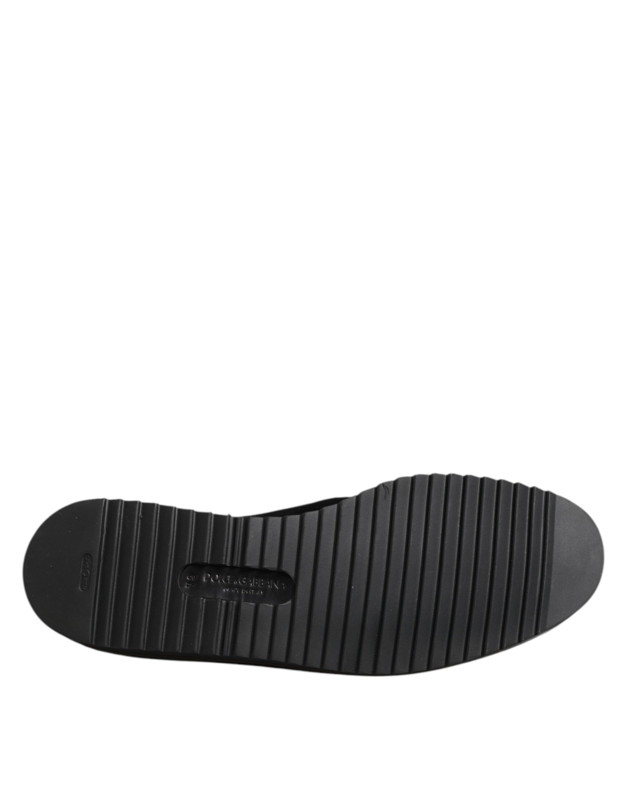 Mocassins noirs à couronne brodée Dolce &amp; Gabbana
