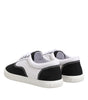 Dolce & Gabbana Black Cotton Canvas Lace Up Men Sneakers Shoes