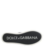 Dolce & Gabbana Black Cotton Canvas Lace Up Men Sneakers Shoes