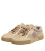 Dolce & Gabbana Beige Leather Low Top Lace Up Sneakers Shoes