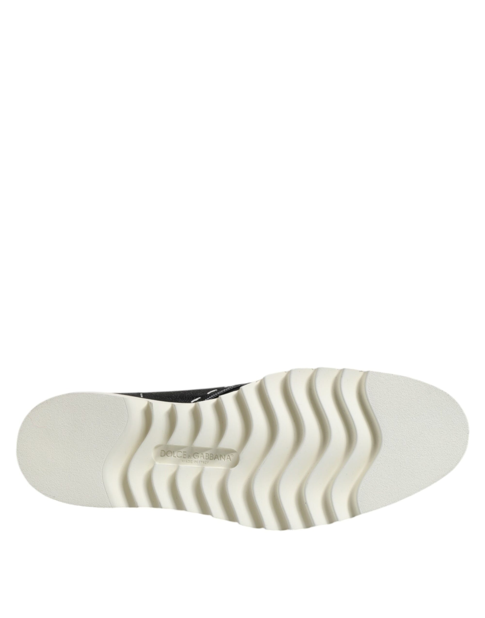 Bottines en cuir noir et blanc Dolce &amp; Gabbana