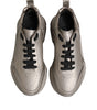 Dolce & Gabbana Silver DAYMASTER Leather Men Sneakers Shoes