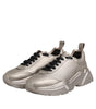 Dolce & Gabbana Silver DAYMASTER Leather Men Sneakers Shoes