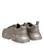 Dolce & Gabbana Silver DAYMASTER Leather Men Sneakers Shoes