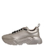 Dolce & Gabbana Silver DAYMASTER Leather Men Sneakers Shoes