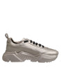 Dolce & Gabbana Silver DAYMASTER Leather Men Sneakers Shoes