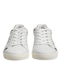 Dolce & Gabbana White Leather MILANO Low Top Sneakers Shoes